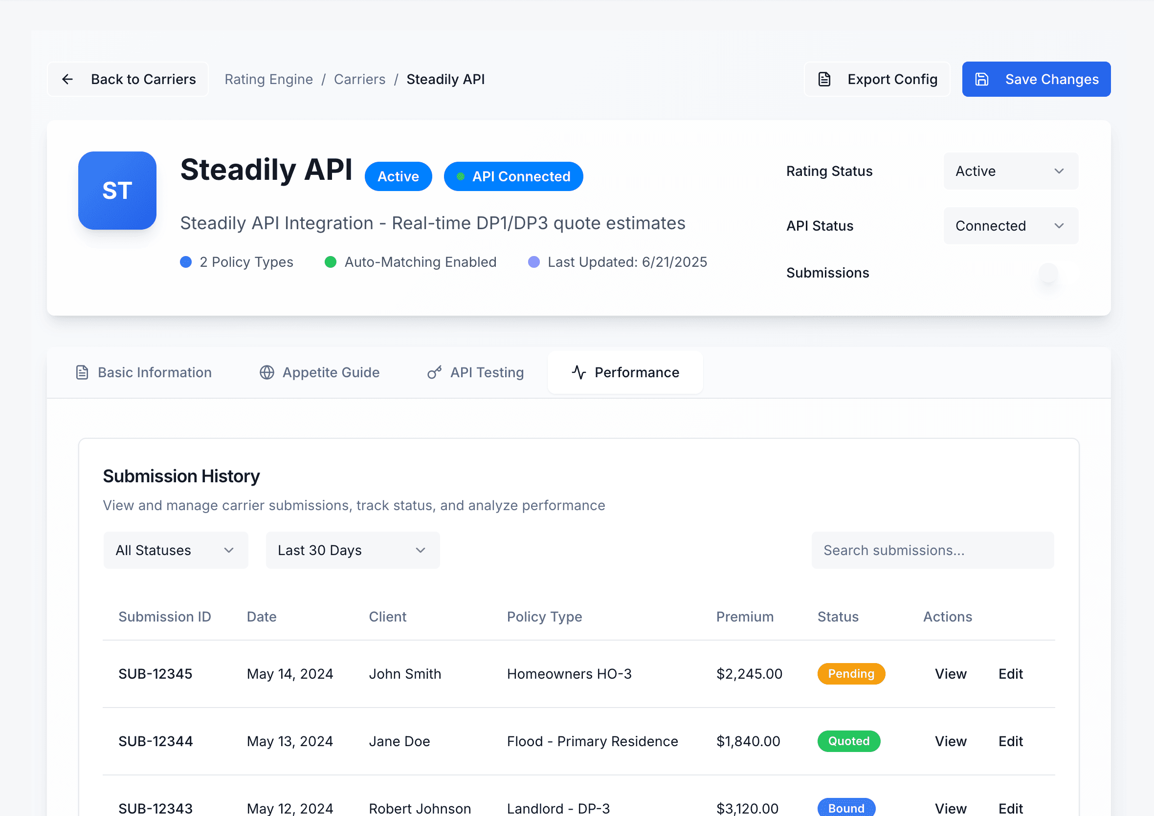 API delivering advanced visual risk data to carrier systems